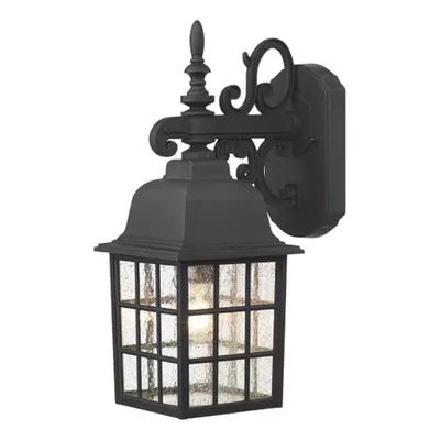 Aplica Norfolk Outdoor Wall Light Black Glass IP43