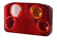 Stop spate dreapta (12V, cu intermitent, cu far de ceata, lumina de marsarier, cu stop, lumina de parcare, reflector triunghiular; fara bec)