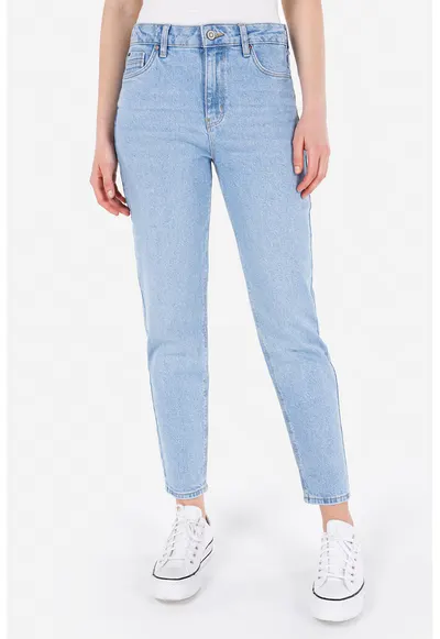 Blugi mom fit Maria - Albastru lavanda