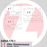 Set placute frana, frana disc ZIMMERMANN 24024.170.1