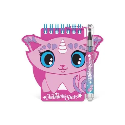 Carnețel de notițe, cu mini pix cu gel și stickere, 25 foi, personaj Stella - Nebulous Stars