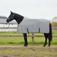 vidaXL Pătură pentru cai Gri deschis și roz complet 135 cm