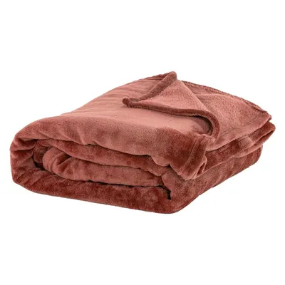 Cuvertură cărămizie din micropluș/cocolino 220x240 cm Cosy – Tiseco Home Studio