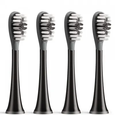 Capat Rezerva Gum Care pentru Periuta Electrica Bitvae S2 / S3, Set 4 bucati, Negru