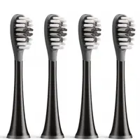 Capat Rezerva Gum Care pentru Periuta Electrica Bitvae S2 / S3, Set 4 bucati, Negru