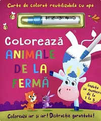 Colorează animale de la fermă - Paperback brosat