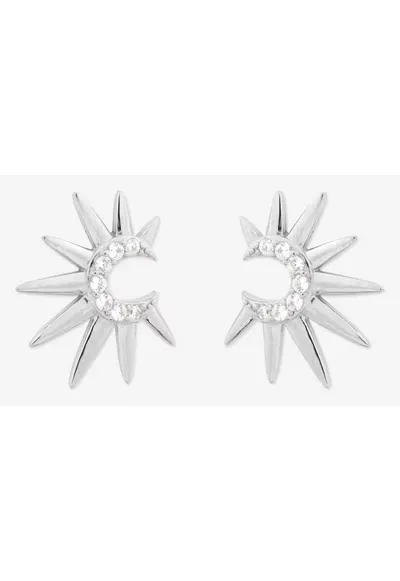 Cercei din argint 925 veritabil placat cu rodiu - zirconiu - Stella