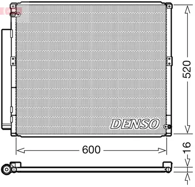 Condensator climatizare (cu uscator) potrivit TOYOTA LAND CRUISER 90, LAND CRUISER PRADO 3.0D 04.96-12.10