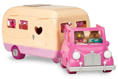 Set de joaca Battat Lil' Woodzeez - Caravana
