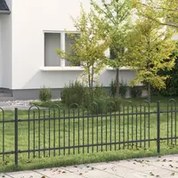 vidaXL Gard Arcuș cu Vârfuri DRONTEN 200 x 110 cm Negru