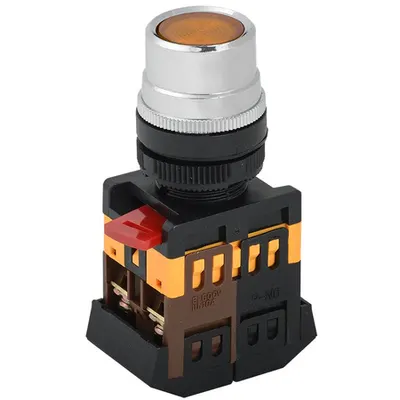Control buton ABLF-22 galben d22mm neon /240V 1z+1P