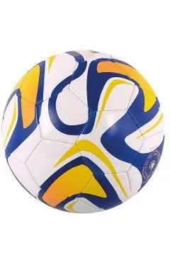 Minge de fotbal: Alb cu albastru si portocaliu. John Sports