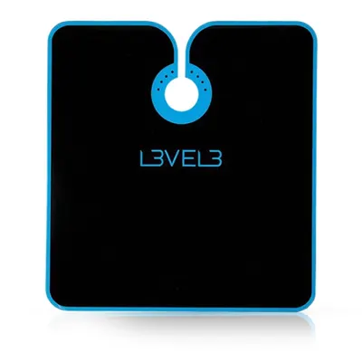 Pelerina frizerie/coafor - L3VEL3 - guler neopren - neagra cu tiv albastru