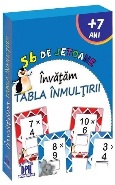 56 de Jetoane - Invățăm tabla înmulțirii - Paperback brosat - ***