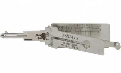 Decodor auto Lishi NSN14 2 in 1 pick pentru chei Nissan Infiniti Subaru, usa si portbagaj NSN14 DR/BT
