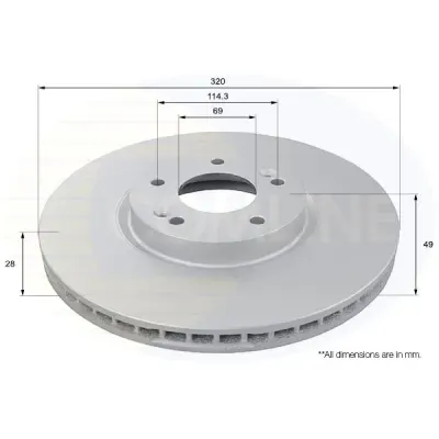 Disc frana COMLINE ADC1096V