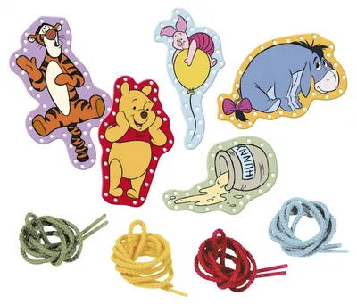 Set de joacă Totum - Winnie the Pooh, cărți pentru înșirat