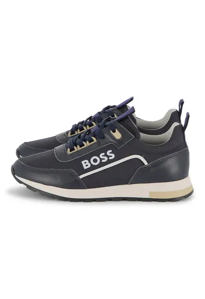 Pantofi sport cu garnituri din piele - Alb/Negru