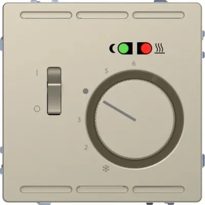 Termostat de podea 230 V cu ntrerupator si placa centrala, Sahara, System Design
