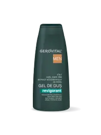Gel De Duș Revigorant 3 n 1 Cu Extract De Rodie Hidratare și ngrijire Pentru Față, Corp și Păr, Efect Energizant, Gerovital Men, 400 Ml