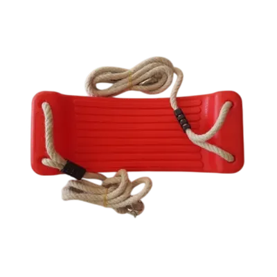 Leagan pentru copii din plastic HDPE, franghie PH, rezistent la intemperii rosu KBT