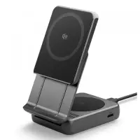 Incarcator Wireless Spigen EF302MOQ 3in1, 25W, 1 x USB-C (Gri)