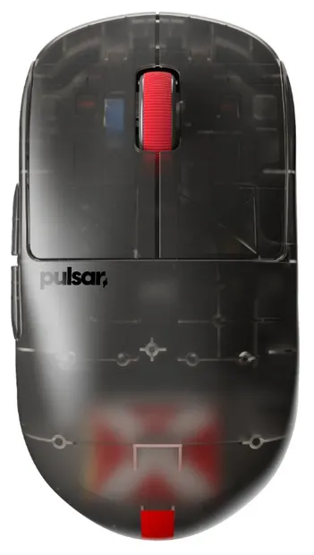 Mouse de gaming Pulsar - X2H Mini, optic, fără fir , Clear Black Edition