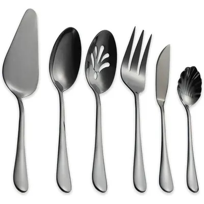 Tacamuri, 18/0 Inox, Negre, 6 Bucati, Berglander