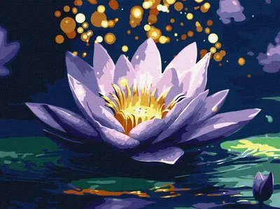 Set pentru pictură după numere Ideyka - Crin, 30 x 40 cm