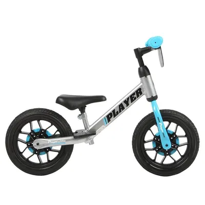 Bicicleta pentru copii fara pedale Qplay Albastru, sa reglabila si cadru otel, roti rezistente de spuma, cu lumini LED activate de miscare, suport de picioare generos, varsta 3-6 ani