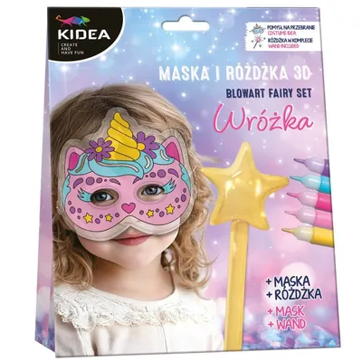 Trusă creativă 3DMască Kidea - Magie