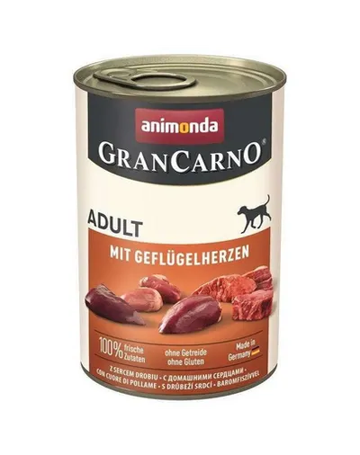 ANIMONDA GranCarno Adult with Poultry hearts 400 g hrana caini adulti, inimi de pasare