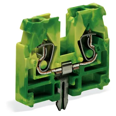 2-conductor terminal block; without push-buttons; 2.5 mm²; CAGE CLAMP®; 2,50 mm²; green-yellow