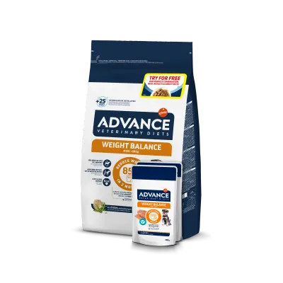 Advance Veterinary Diets Dog Weight Balance Mini, 1.5 kg + 2x Advance Veterinary Diets Dog Weight Balance, 150 g