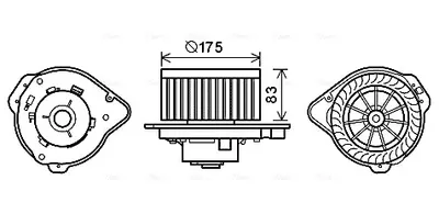 Ventilator habitaclu potrivit VOLVO C70 I, S70, V70 I, XC70 I 2.0-2.5D 12.95-08.07