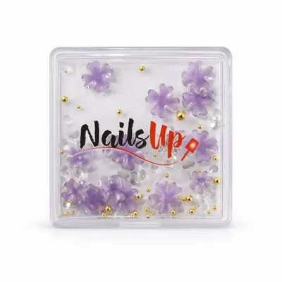Decor Unghii NailsUp Caviar si Flori Nail Art Mov