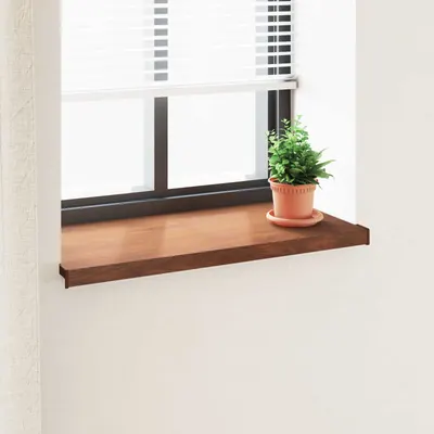 vidaXL Prag de fereastră Lemn brun 100 x 45 x 4,5 cm PVC