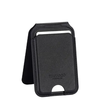Port card negru cu blocare RFID, Suport ajustabil si Oglinda