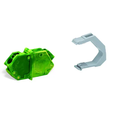 Feedthrough terminal block; 4 mm²; Pin spacing 7 mm; 1-pole; CAGE CLAMP®; 4,00 mm²; green-yellow