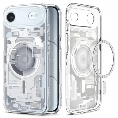 Husa MagSafe pentru Apple iPhone 17 Air, Spigen, Ultra Hybrid Zero One, Alba ACS10318