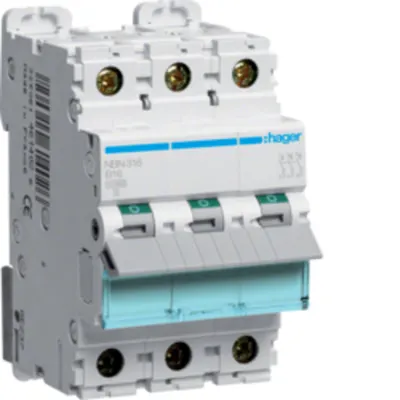 Disjunctor 3P, 16A, 10kA, B, 3M