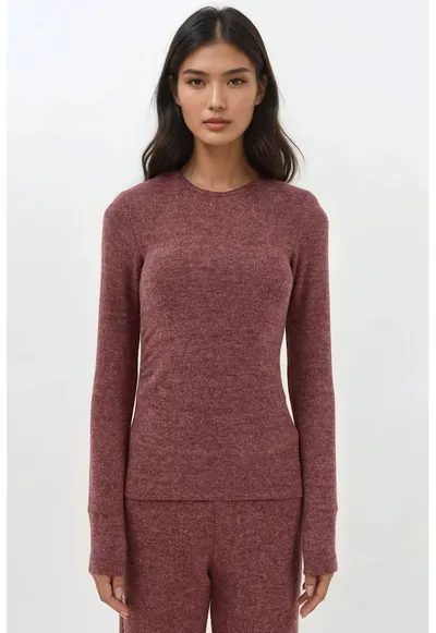 Bluza dama - colectia Busem - slim fit - visiniu - material tricotat