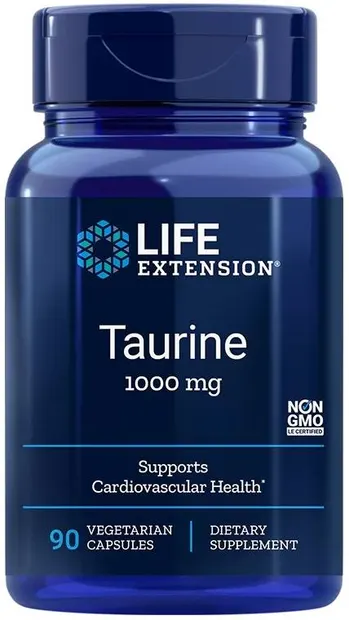 Taurine, 1000 mg, 90 capsule vege, Life Extension