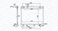 Radiator racire motor potrivit TOYOTA VERSO S, YARIS, YARIS HATCHBACK 1.3 1.33 11.10-03.17