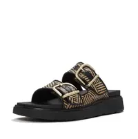 FITFLOP FitFlop Gen-FF Buckle Graphic-Weave Two-Bar Slides ZWART 39