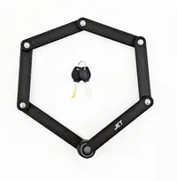 Antifurt cu cheie JET LOCK TY-3853, 840mm, foldabil, cu suport