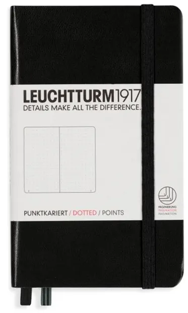 Agenda de buzunar Leuchtturm1917 - A6, pagini punctate, Black