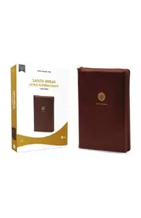 Rvr60 Santa Biblia Letra Supergigante, Leathersoft, Caf� C/Cierre