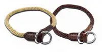 Zgarda din cordelina si piele, eleganta, rezistenta, 12 mm x 50 cm