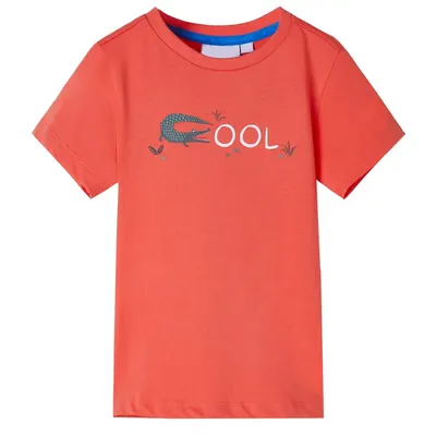 Tricou pentru copii cu mâneci scurte roșu deschis 128